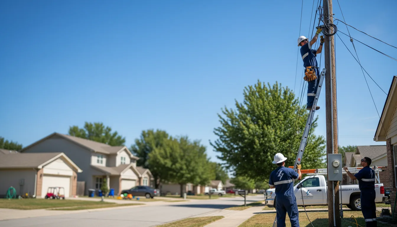 Residential electrician providing installation services in Kellnersville, WI